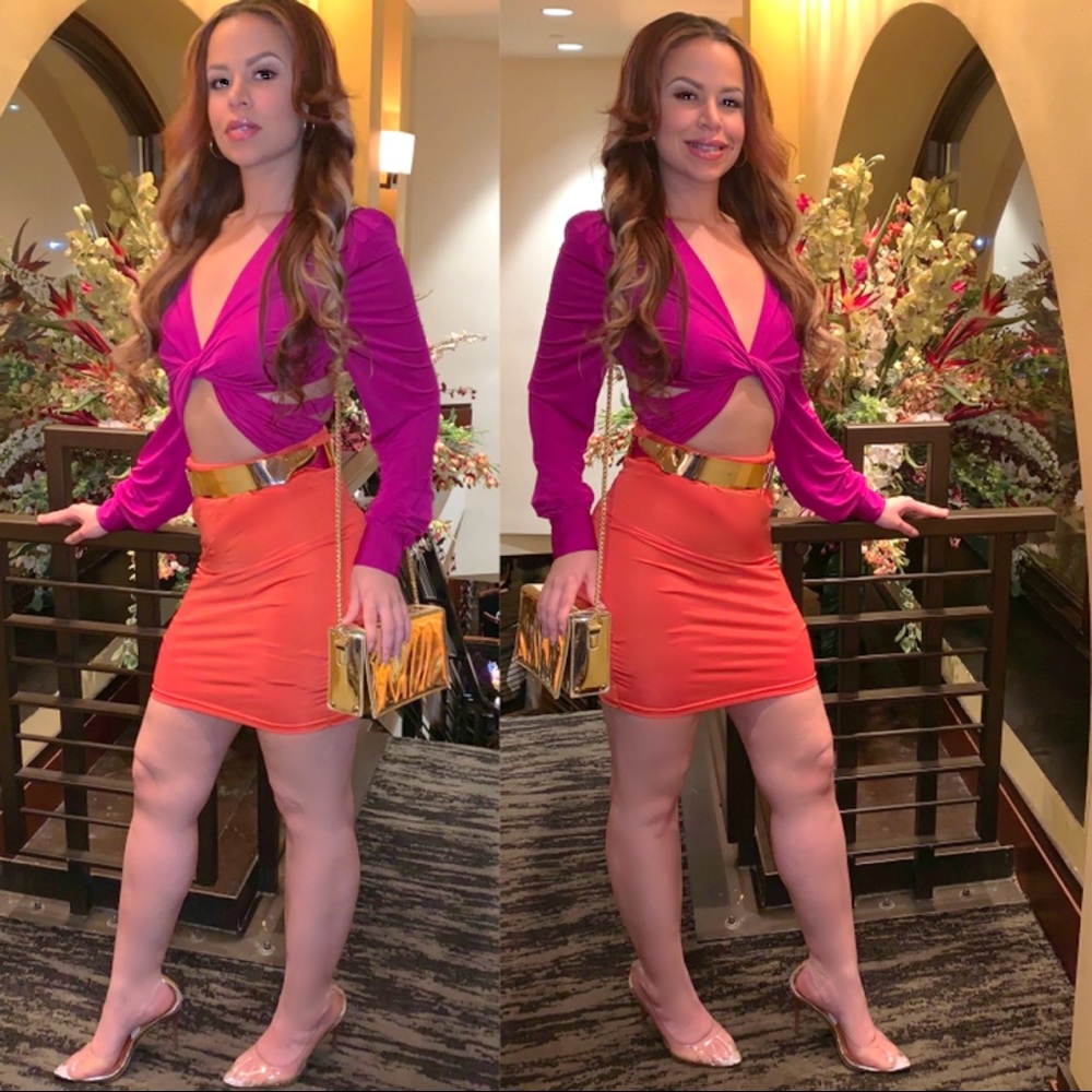 Sexy  Color block dress